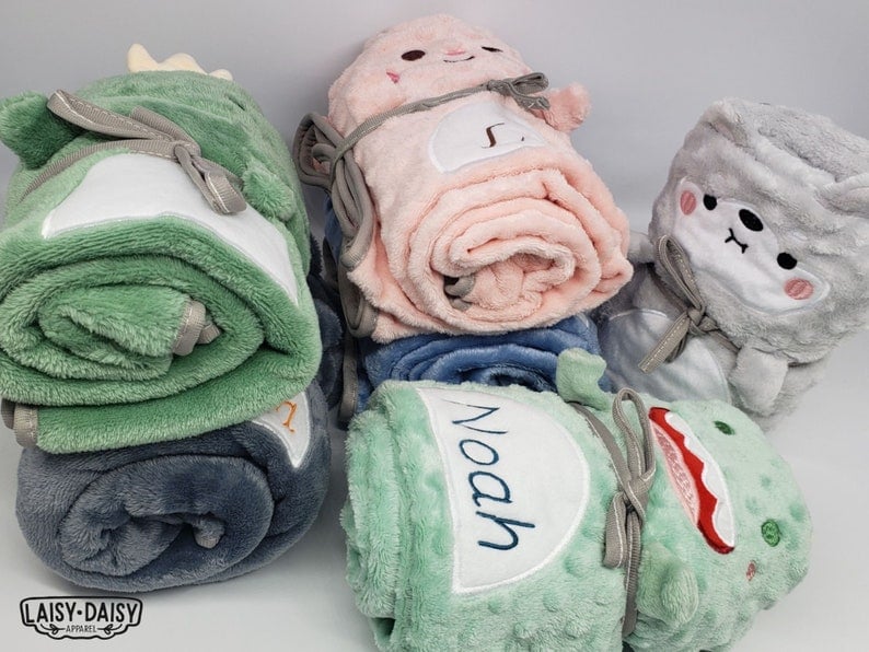 🎁BUY 2 FREE SHIPPING🎁High Quality Personalized Super Soft Embroidered Name Blanket