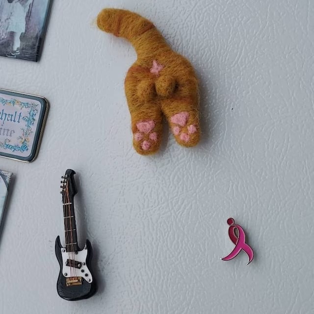 DJIWJDCDA Handmade Cat Butt Fridge Magnet-Fun Home Decor