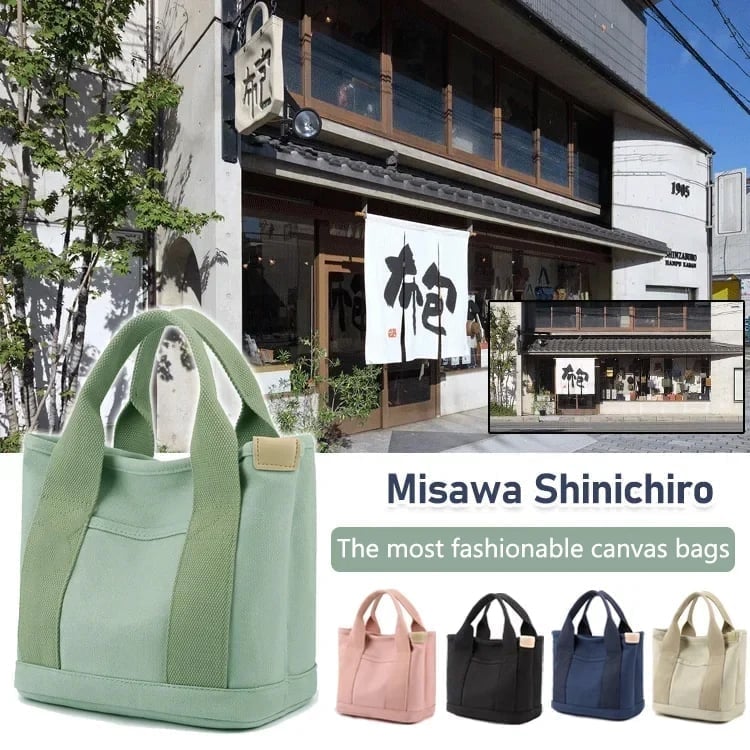 DJIWJDCDA 【Japanese handmade】Large capacity multi-pocket handbag