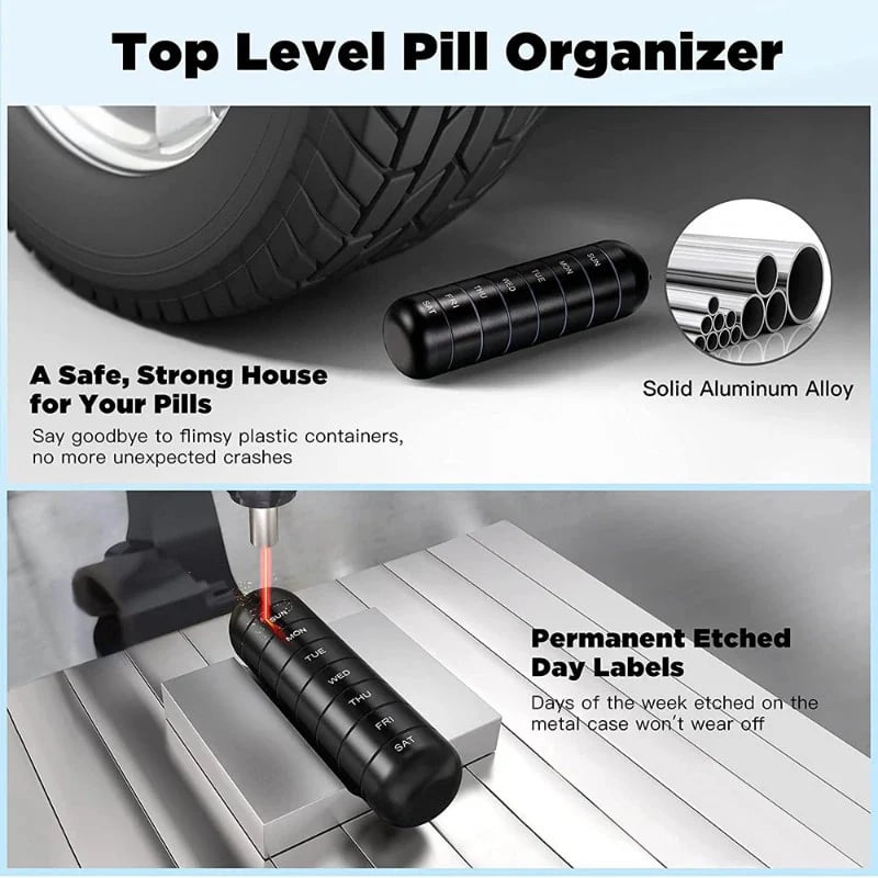 DJIWJDCDA 🎁Hot Sale🎁 7 Days Portable Pill Case for Travel