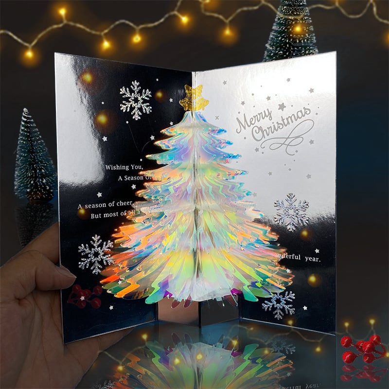 DJIWJDCDA Christmas Tree 3D Pop-Up Card
