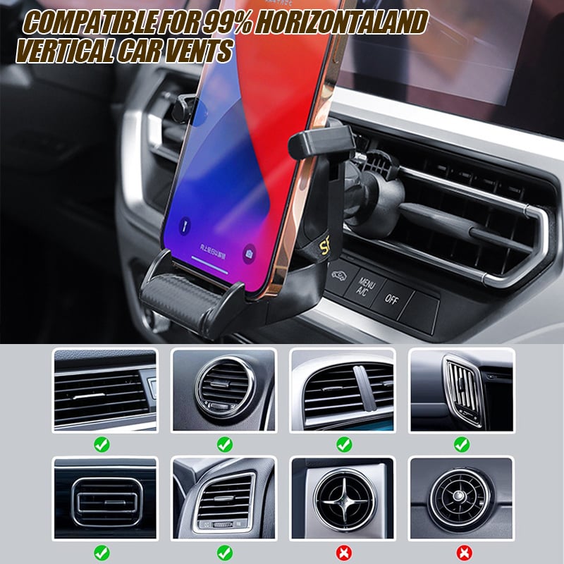 🔥HOT SALE - Carbon Fiber Sports Car Seat Phone Holder
