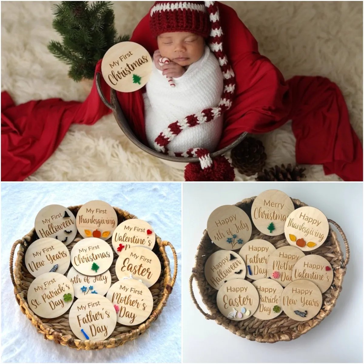 DJIWJDCDA Baby Milestone Sign Set(10PCS)