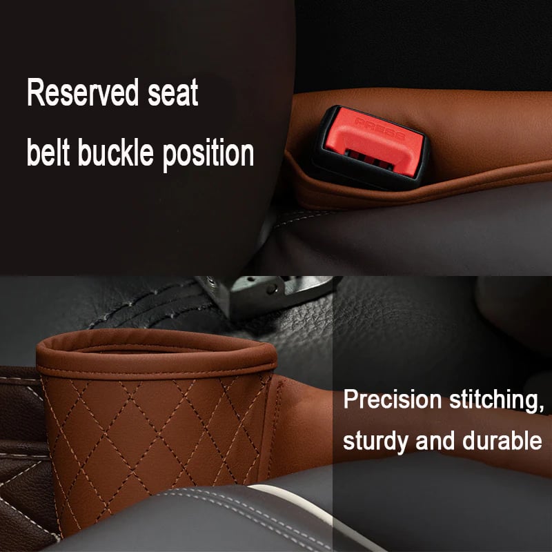 DJIWJDCDA 🚗Car Seat Gap Filler Pad Leather Console Side Pocket Organizer With One Cup🚗