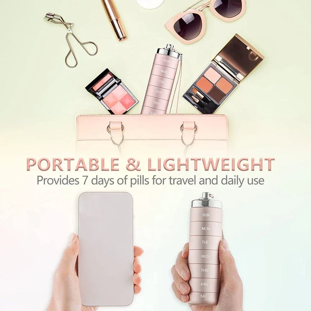 DJIWJDCDA 🎁Hot Sale🎁 7 Days Portable Pill Case for Travel