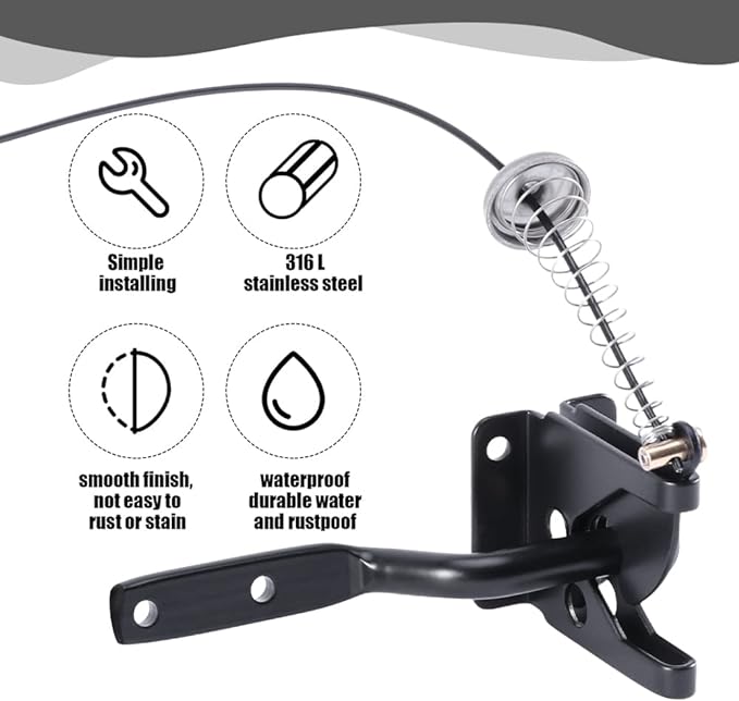 Self Locking Fence Gate Latch Carbon Steel
