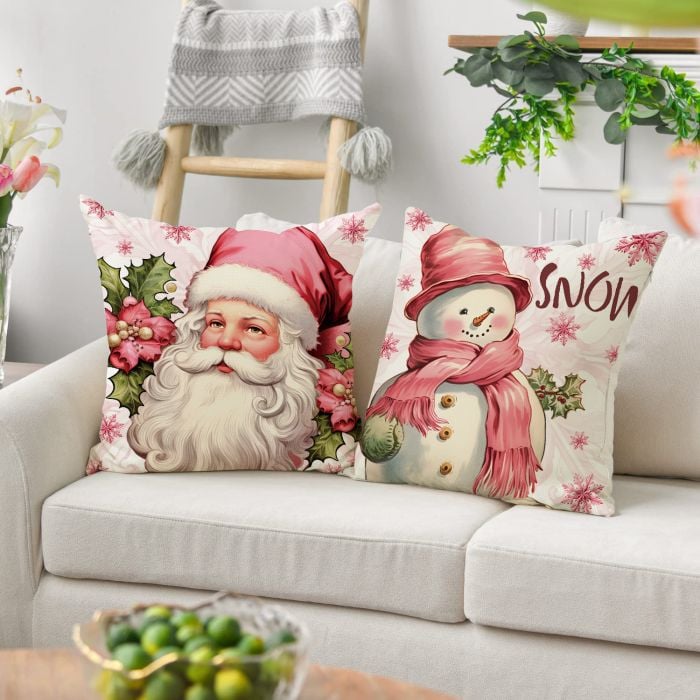DJIWJDCDA 2023 New Pink Christmas Pillow Covers-New Christmas Home Products