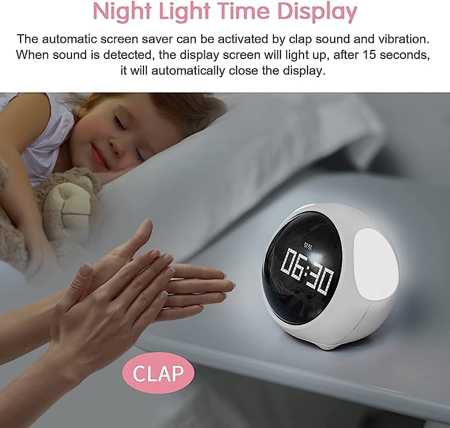 DJIWJDCDA Cute emoji alarm clock