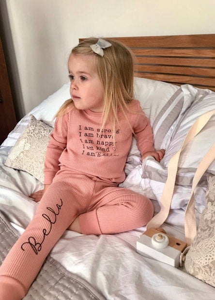 Super Comfortable Soft Personalized Kids Name Pajama Set