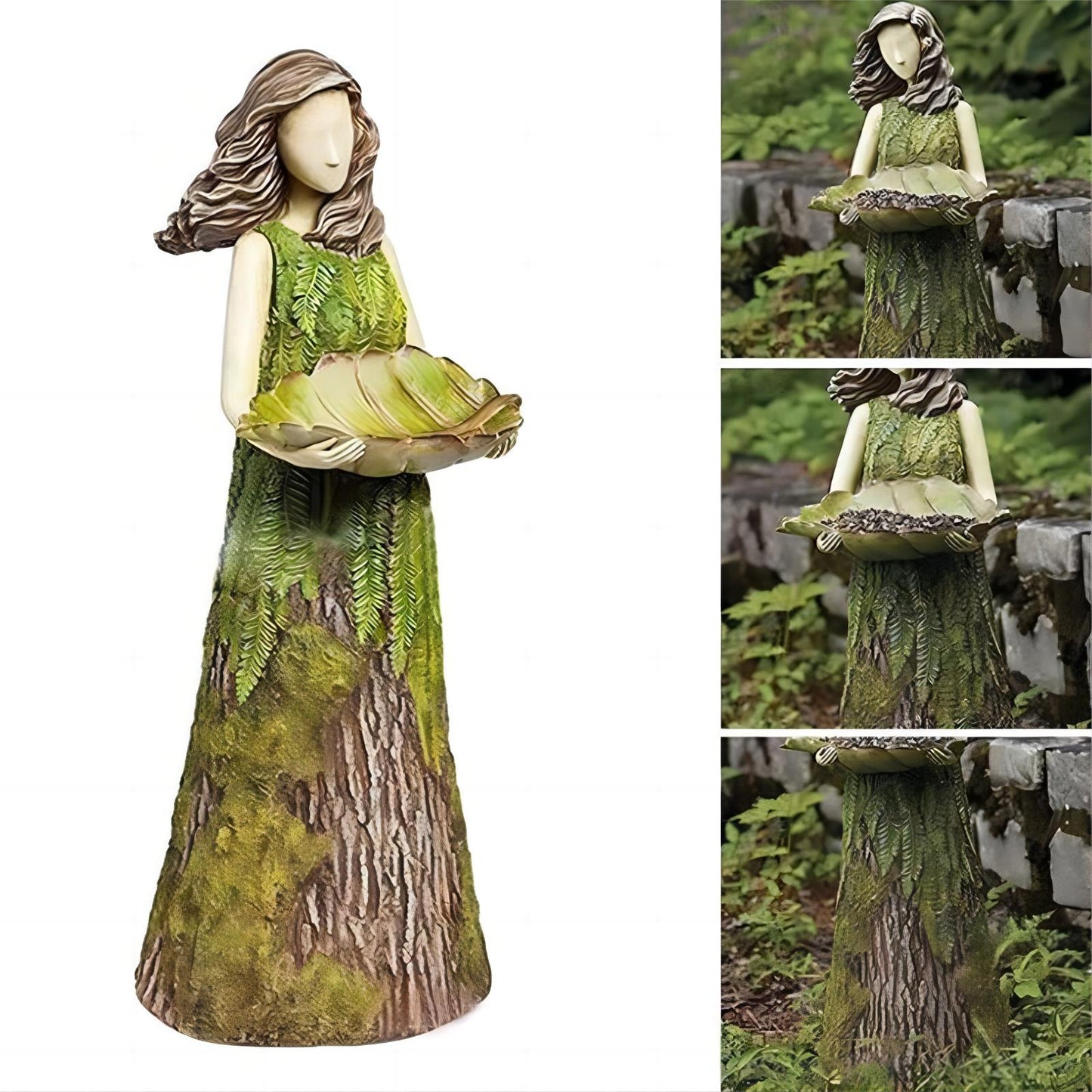 DJIWJDCDA Forest Girl Bird Feeder - Bird Feeder Fairy Statue