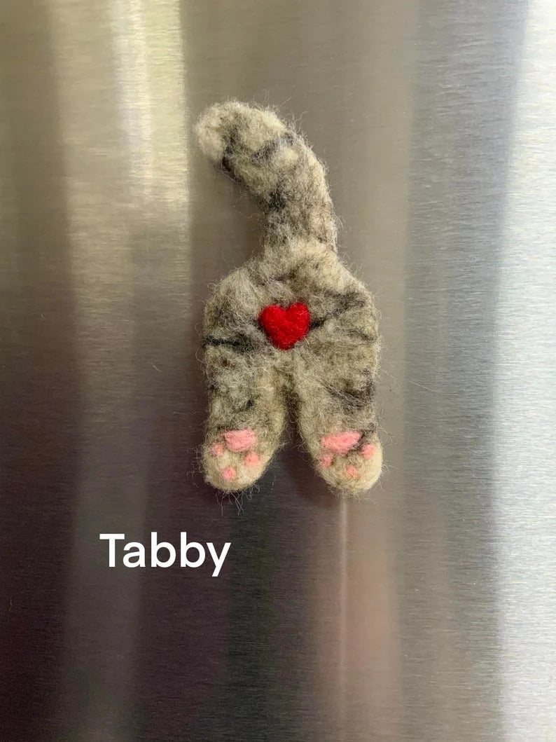 DJIWJDCDA Handmade Cat Butt Fridge Magnet-Fun Home Decor
