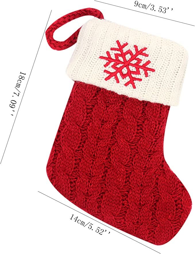 DJIWJDCDA Christmas Red Socks Alphabet Knitting Christmas-Tree Pendant