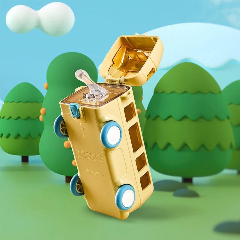 DJIWJDCDA Portable Water Cup in Bus Shape