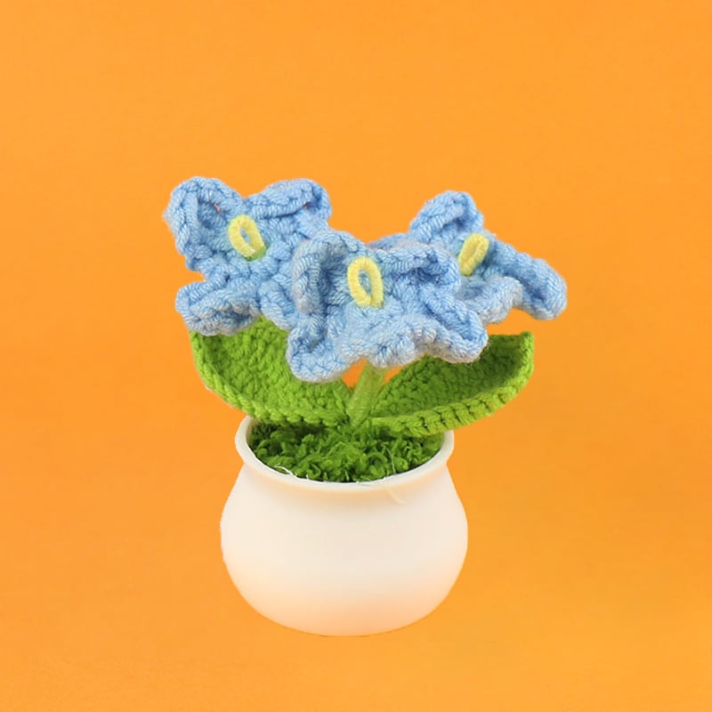 DJIWJDCDA 🌺🏡✨ Hand Woven Flowers - Tulips, Daisies, Roses Pot Decor ✨🌿🧶