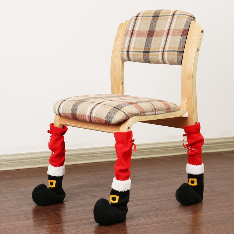 DJIWJDCDA 🎅Christmas Chair Leg Covers (Santa Boot Design)🎄