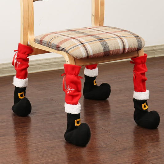 DJIWJDCDA 🎅Christmas Chair Leg Covers (Santa Boot Design)🎄