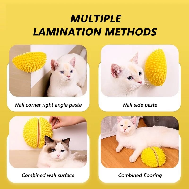 DJIWJDCDA (🔥Summer Sale - 47% OFF) Durian Self-Adhesive Cat Scratcher Toy