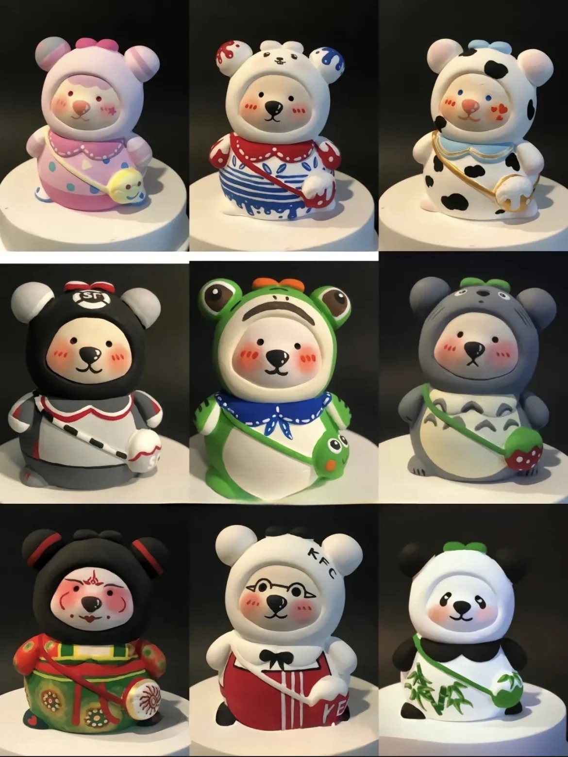 DJIWJDCDA 🎁Improve Hands-On Skills-DIY Graffiti  Plaster Bear