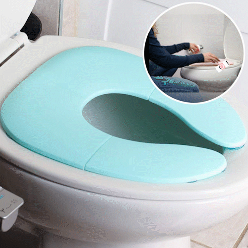 Folding Travel Potty Seat for Boys and Girls, Fits Round & Oval Toilets, Non-Slip Suction Cups, Includes Free Travel Bag