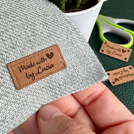 DJIWJDCDA 🌹Small Faux leather labels| Custom tags
