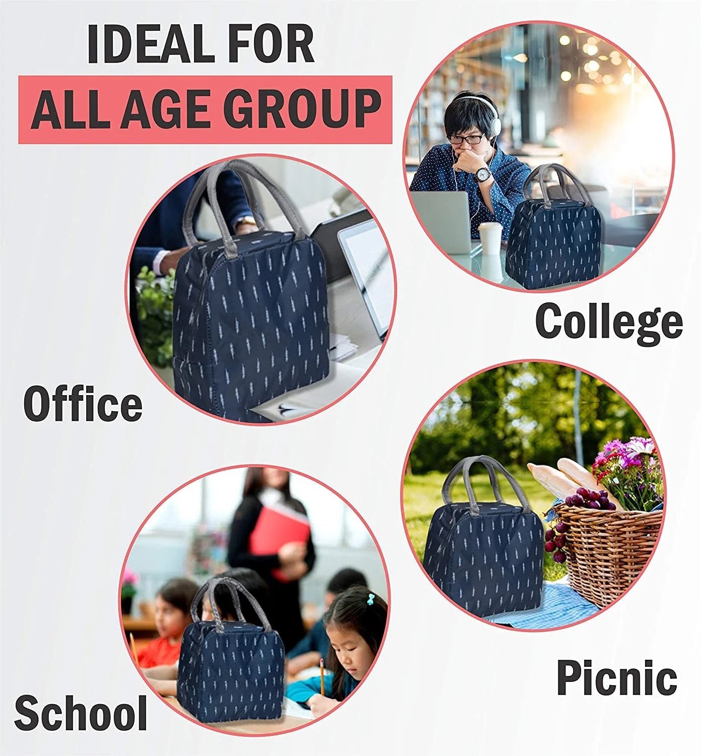 DJIWJDCDA HOT SALE🔥INSULATED TIFFIN BAG