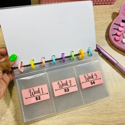 DJIWJDCDA 📒 Savings Binder l 52 Week Savings Challenge