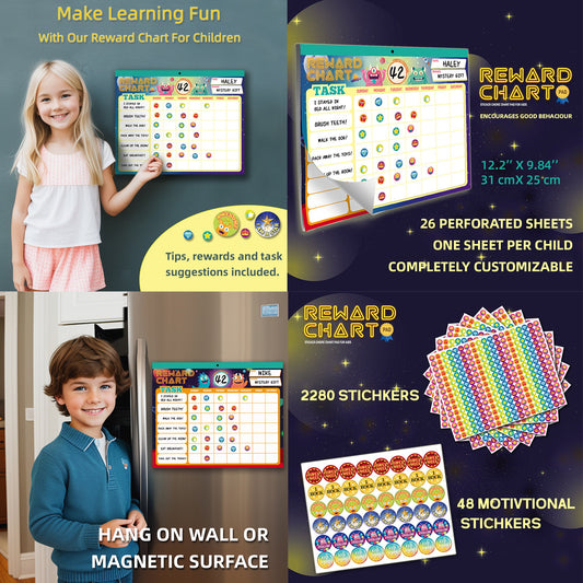 DJIWJDCDA Behavior Reward Chart -For Kids