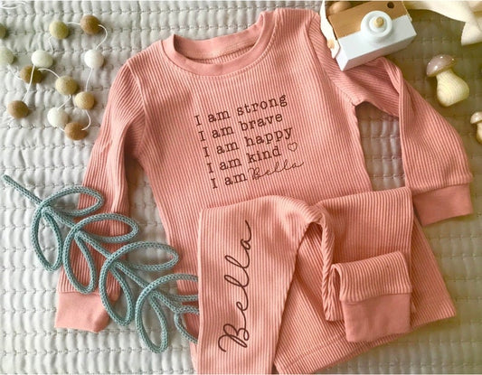 Super Comfortable Soft Personalized Kids Name Pajama Set