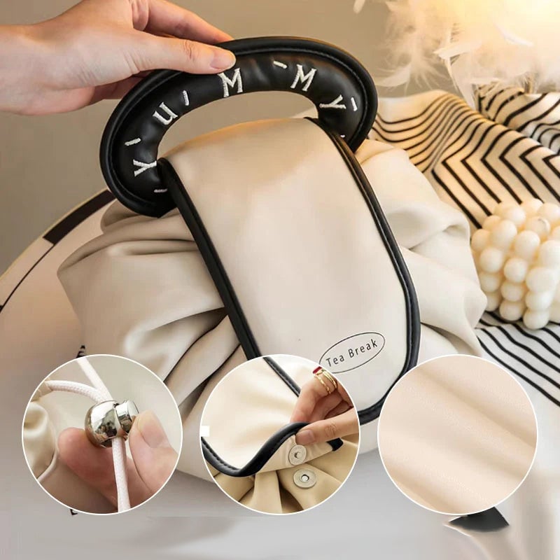 DJIWJDCDA ✨Lazy Drawstring Makeup Fashion Handbag