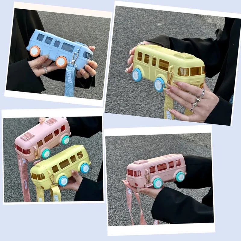 DJIWJDCDA Portable Water Cup in Bus Shape