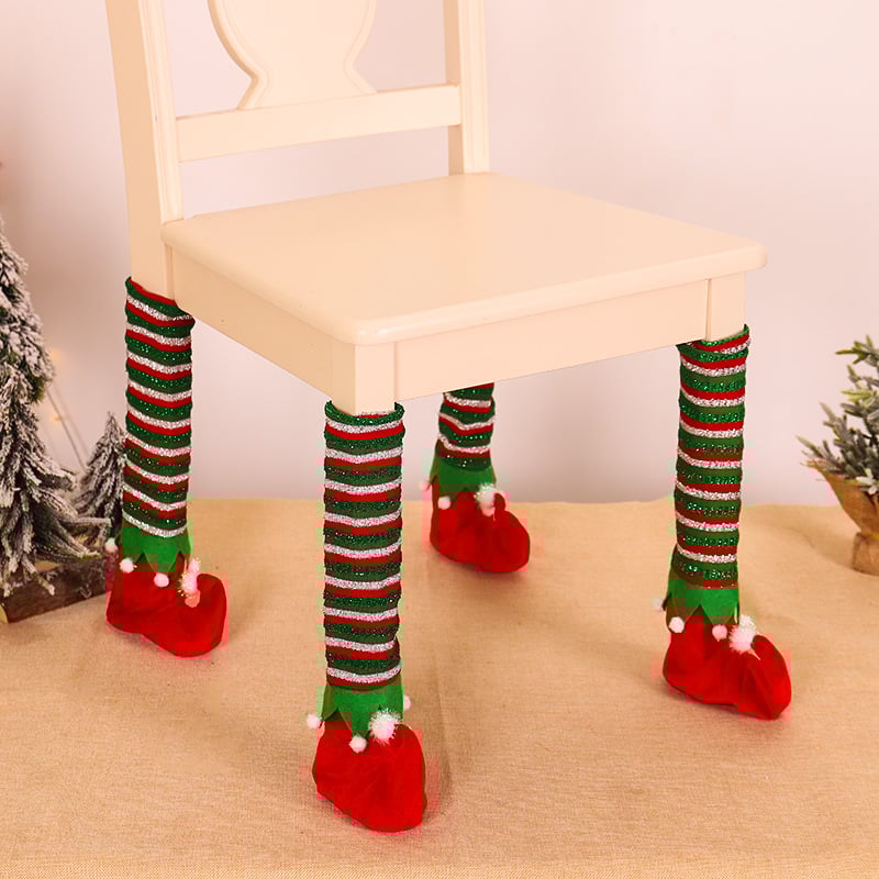 DJIWJDCDA 🎅Christmas Chair Leg Covers (Santa Boot Design)🎄