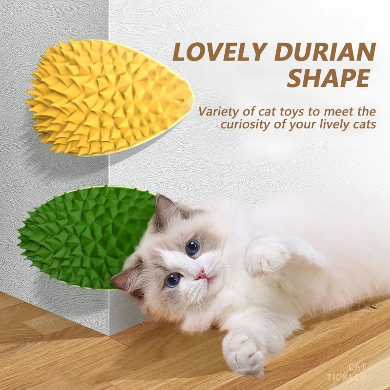 DJIWJDCDA (🔥Summer Sale - 47% OFF) Durian Self-Adhesive Cat Scratcher Toy