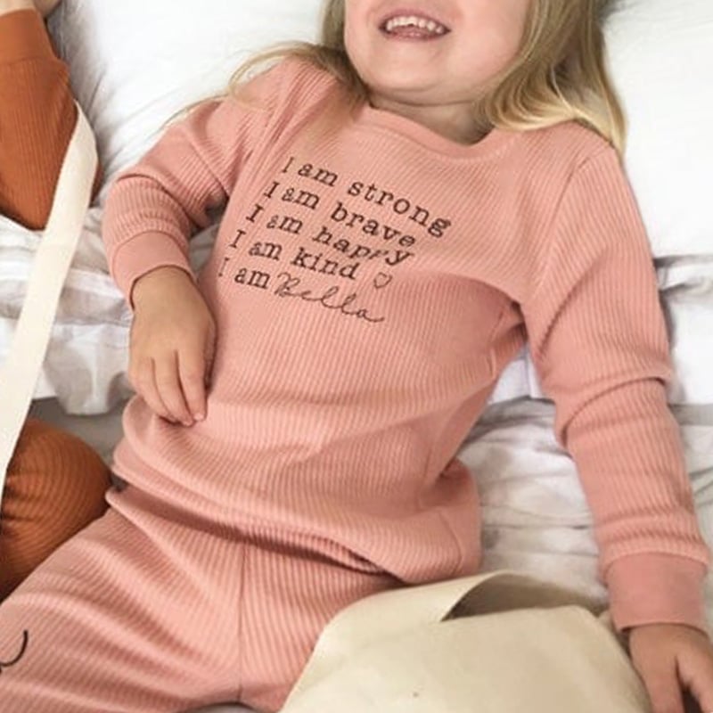 Super Comfortable Soft Personalized Kids Name Pajama Set