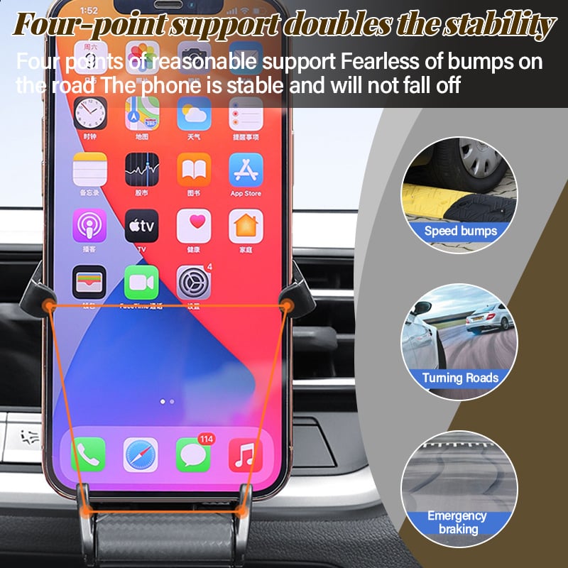 🔥HOT SALE - Carbon Fiber Sports Car Seat Phone Holder