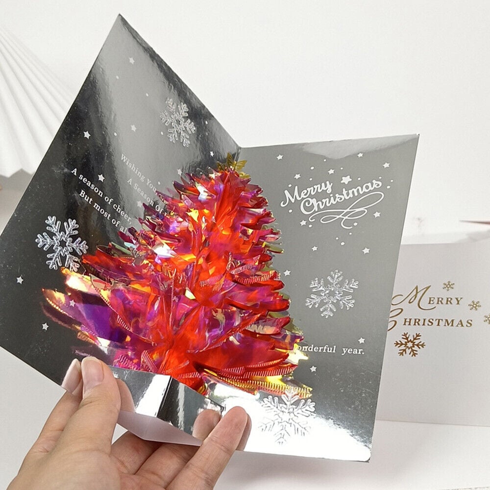 DJIWJDCDA Christmas Tree 3D Pop-Up Card