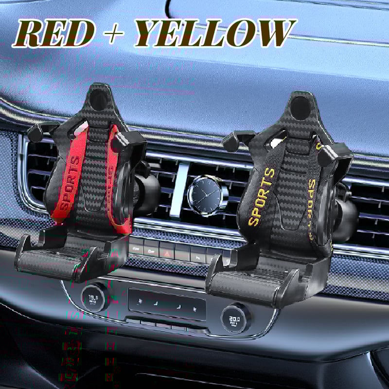 🔥HOT SALE - Carbon Fiber Sports Car Seat Phone Holder