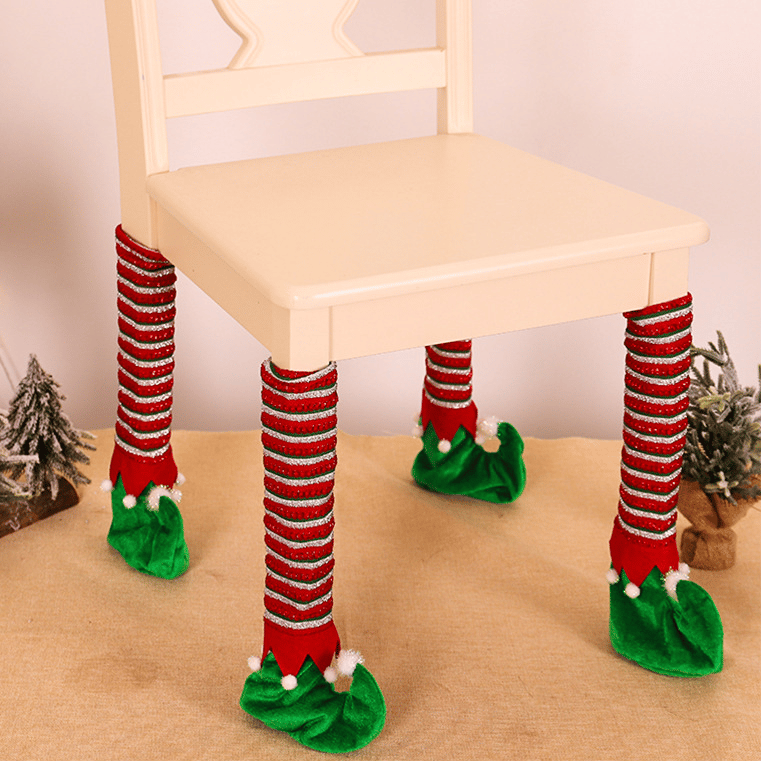 DJIWJDCDA 🎅Christmas Chair Leg Covers (Santa Boot Design)🎄