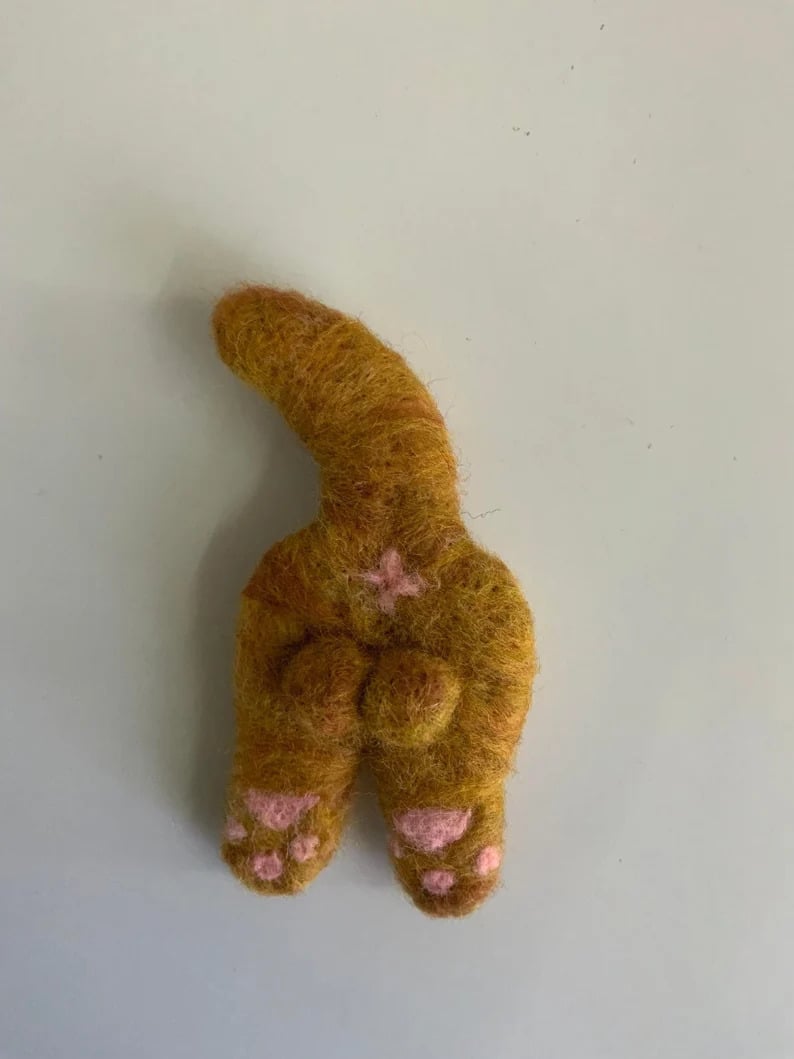 DJIWJDCDA Handmade Cat Butt Fridge Magnet-Fun Home Decor