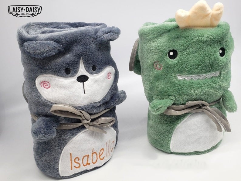 🎁BUY 2 FREE SHIPPING🎁High Quality Personalized Super Soft Embroidered Name Blanket