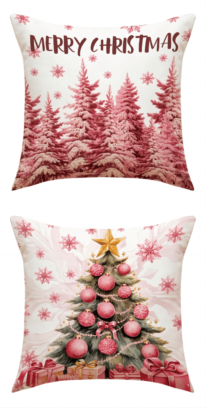 DJIWJDCDA 2023 New Pink Christmas Pillow Covers-New Christmas Home Products