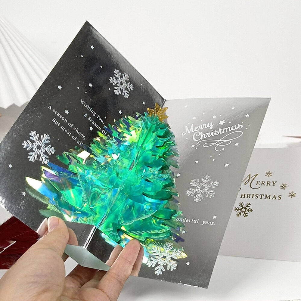 DJIWJDCDA Christmas Tree 3D Pop-Up Card