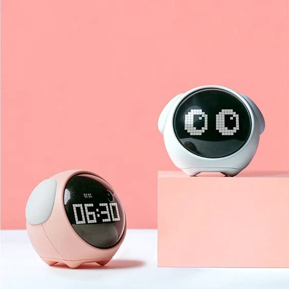 DJIWJDCDA Cute emoji alarm clock