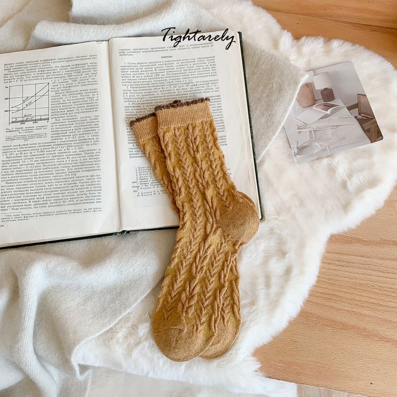 DJIWJDCDA Vintage Embroidered Floral Women Socks(🎁New Year Sale)-K*