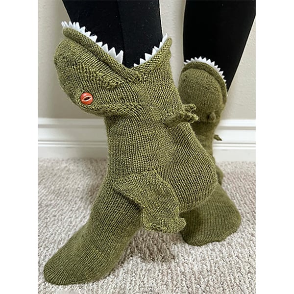 DJIWJDCDA Knit Crocodile Socks