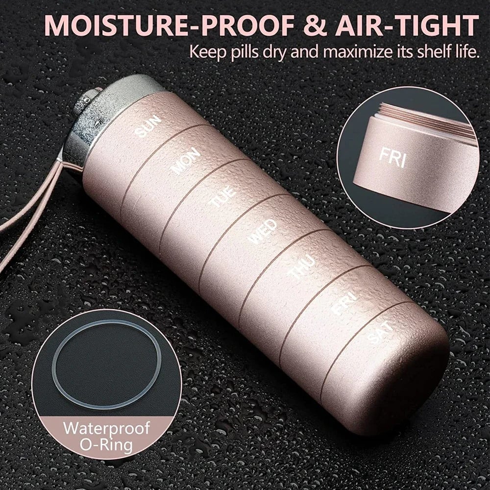 DJIWJDCDA 🎁Hot Sale🎁 7 Days Portable Pill Case for Travel