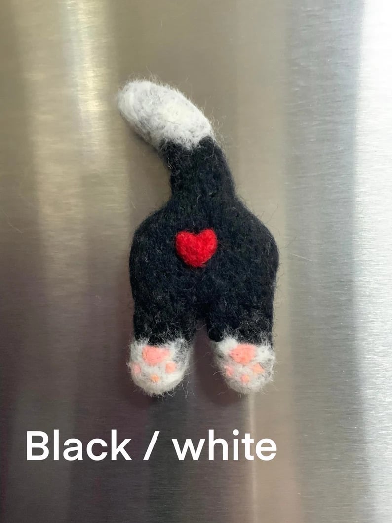 DJIWJDCDA Handmade Cat Butt Fridge Magnet-Fun Home Decor