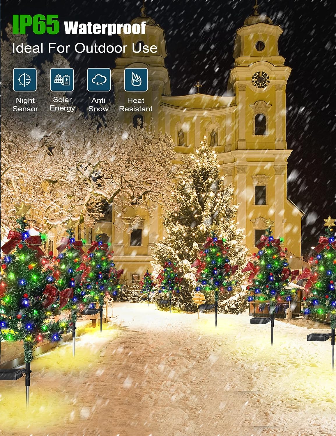 DJIWJDCDA Solar Christmas Decorations Tree Lights