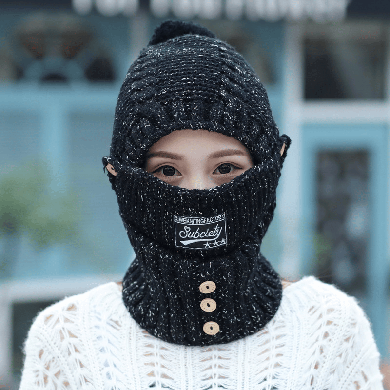 (🎄CHRISTMAS SALE NOW-48% OFF) 2 in 1 Mask Scarf Knitted Hat(BUY 2 GET FREE SHIPPING)