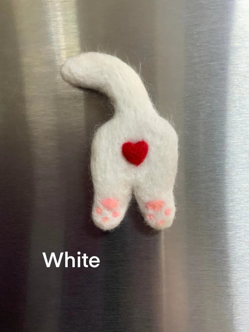 DJIWJDCDA Handmade Cat Butt Fridge Magnet-Fun Home Decor