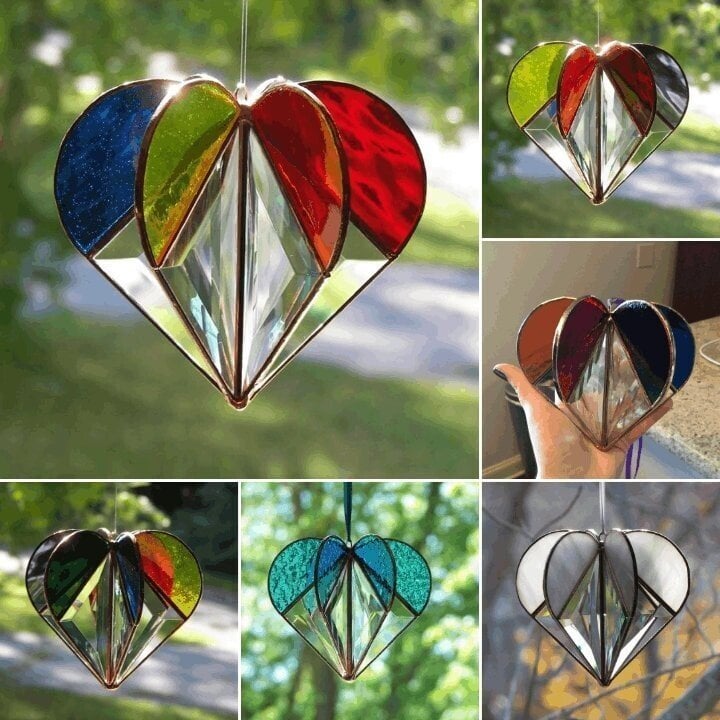 DJIWJDCDA Early Valentine's Day sale-Stained Heart-shaped Suncatcher-BUY 2 FREE SHIPPING